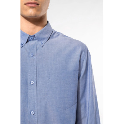 Men's long-sleeved Oxford shirt